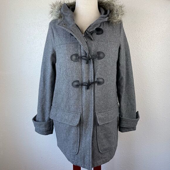 Old Navy Hooded Wool Blend Jacket Size S EUC - Picture 1 of 8